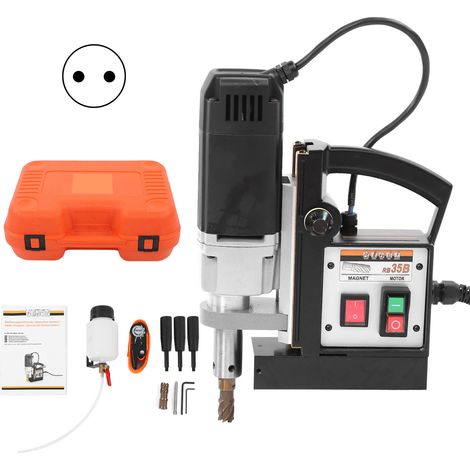 Perceuse magnétique industrielle portative avec étui de transport, outil électrique 220V, mandrin 18mm, puissance 1100W, moteur robuste, pour perçage sur acier, plaque et métal, livrée avec accessoire (1/5)