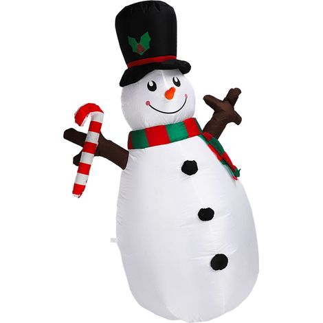 Bonhomme de neige gonflable, 1,58 m, avec effets lumineux, décoration gonflable d'extérieur, 220-240 V, pour jardin et pelouse (1/5)