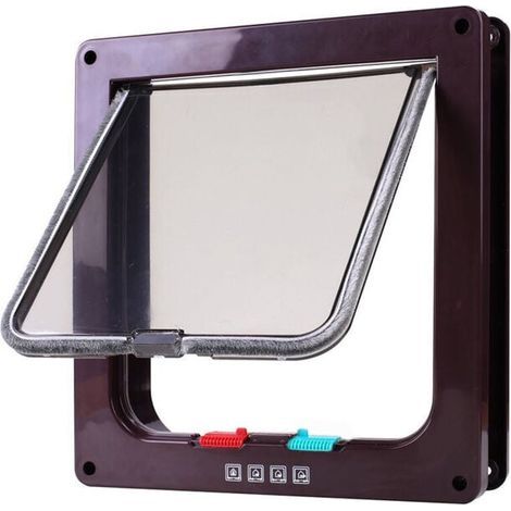 Lit magnétique pour chat noir taille L avec porte battante et 4 voies de verrouillage pour chats, chatons et chiots (1/5)