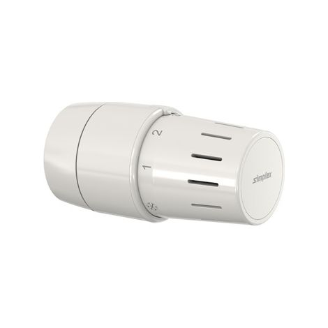 Simplex Standard-Thermostatkopf Fühlerelement TC-S3 Klemmanschluss RA weiß F35342 (1/2)