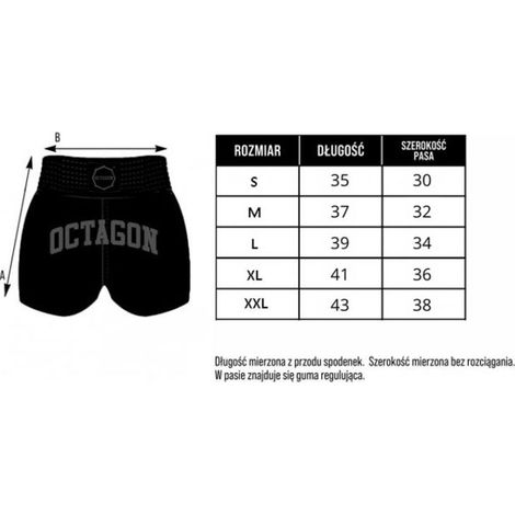 Octagon Muay Thai Legion Future Premium Shorts Schwarz/Weiß L