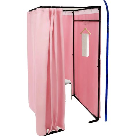 Umkleidekabine, Material: Eisen und Leinenstoff, Abmessungen: 100100200cm, Tragfähigkeit: 30-35kg, Kapazität: 3-4 Personen, Gewicht: 8kg (1/5)