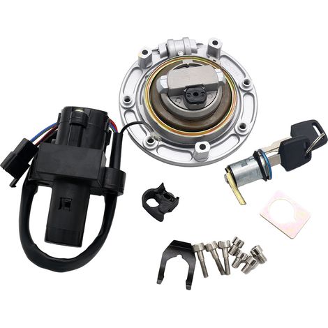 Modifizierte Diebstahlsicherungsteile für Motorräder, kompatibel mit Yamaha R1 Tankdeckel und Zündschalter (Vollverriegelung 92-13). (1/4)