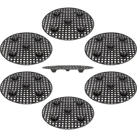 Lot de 6 supports/rehausseurs de pots robustes de 30 cm (12 pouces), noirs (1/5)