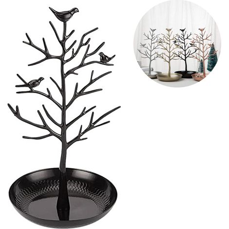 Présentoir À Bijoux En Forme D Arbre - 30 X 15 X 15,5 Cm - En Alliage Métallique - Pour Boucles D Oreilles Colliers Bracelets Anneaux - 1 Pièce (1/5)