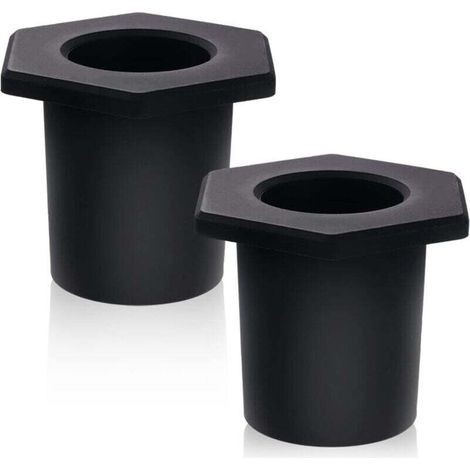 [NEVER USED]  2pcs Patio Table Umbrella Hole Ring, Anti-Slip Silicone Balcony Umbrella Accessories for Pool Umbrella Adapters, Patio Table Holes (Black)