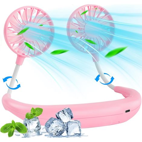 Nackenventilator 2000mAh USB leise tragbar Pink (1/5)