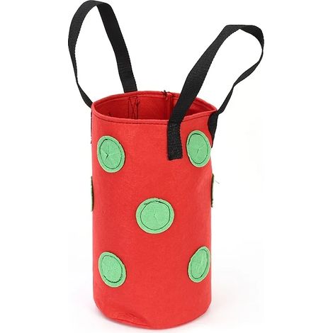 (Rouge) 1 sac de plantation suspendu pour fraisiers et tomates, pot de plantation vertical pour fraisiers (1/4)