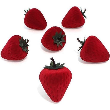 Boîtes à bagues à motif fraise, mini boîtes à bijoux pour demande en mariage, boîtes de rangement, boîtes, boucles d'oreilles puces, boîtes, coffrets cadeaux d'anniversaire, boîtes (1/5)