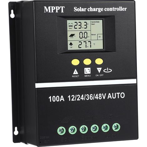 Contrôleur de Panneau Solaire Mppt 12v 100a Sortie Haute Intensité, Installation Facile en Aluminium et Plastique pour Batteries et Panneaux Solaires (1/5)
