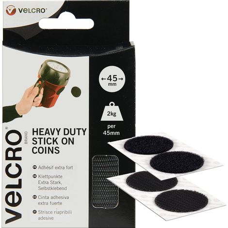 VELCRO Brand Strisce riapribili adesive 45mm x 6 Nero (1/5)