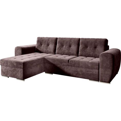 Sofá rinconero Muncie 109, Manila 07, Función de descanso, Almacenaje, 256x157x86cm, 0