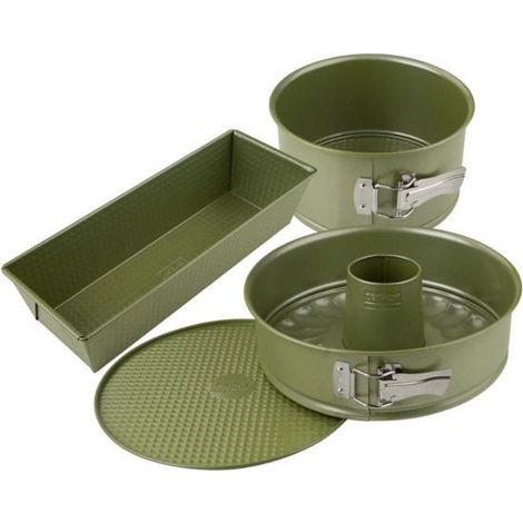Ensemble de 3 moules a gâteaux - ZENKER - Green Vision - 18 a 30 cm