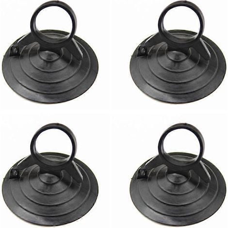 Lot de 4 ventouses pour pare-soleil de pare-brise de voiture, support de fixation pour rideaux de voiture (4,5 cm, noir)-4.54.5cm-Black (1/3)