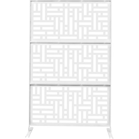 Paravent extérieur, séparateur de pièce sur pied avec support, paravent décoratif pour balcon, terrasse, intérieur, bain à remous 120 x 40 x 190 cm (1/5)