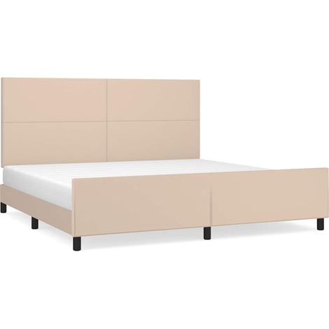 Maison Exclusive - Giroletto con Testiera Cappuccino 200x200 cm in Similpelle (1/5)