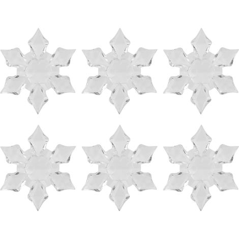 60 Stück 4,5 cm große Acryl-Schneeflocken-Weihnachtsdekorationen zum Aufhängen für Zuhause, Partys und Hochzeiten (1/5)