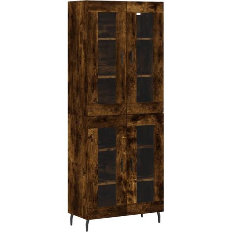 Buffet credenza cassettiera armadio mobile contenitore organizer cucina soggiorno salotto alto 69,5 x 34 x 180 cm legno ingegnerizzato marrone 020033433