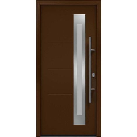 Hörmann Ecostar Haustür "ISOPRO IP 780S", terrabraun (RAL 8028), 110 x 210 cm (B x H), DIN Rechts