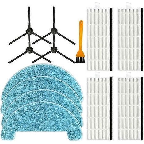 Pièces de rechange et accessoires pour aspirateur robot 360 C50 G50 : brosse latérale, filtre HEPA et serpillière. (1/5)