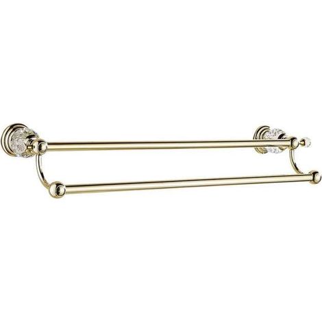 Double barre porte-serviettes doré 62 cm, Vega (1/5)