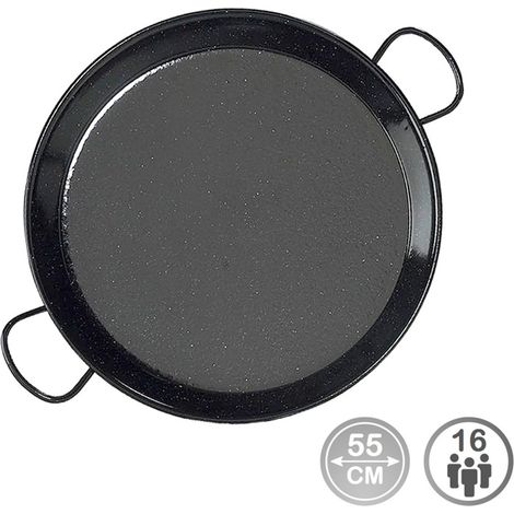 PAELLERA TRADICIONAL ACERO ESMALTADO Ø55cm (16 PERSONAS). VAELLO