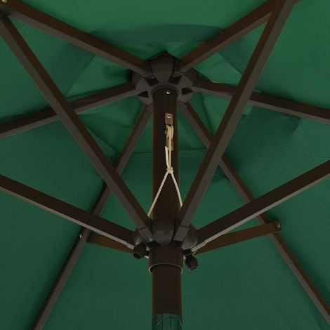 Maison Exclusive - Ombrellone da Giardino con Luci LED Verde 200x211 cm Alluminio (1/5)