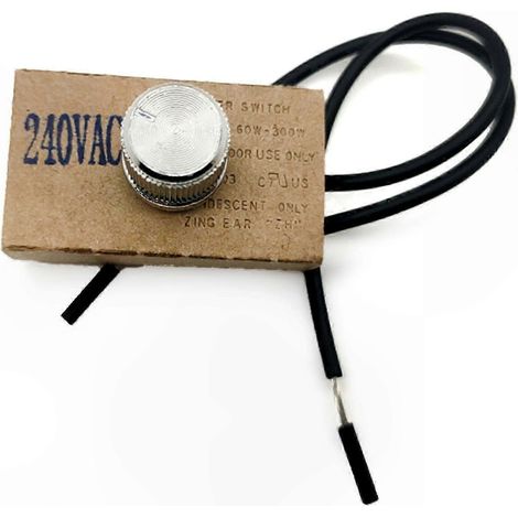 Variateur de lumière pour lampes, 300W gradation LED sans paliers, interrupteur rotatif marche-arrêt, contrôleur de vitesse 120V/240V AC, remplacement universel (1/5)
