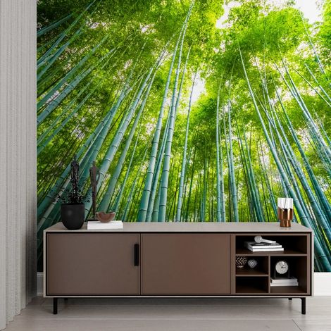 Papier peint foret bambous lumineux 1 - 150 x 250 cm (1/2)