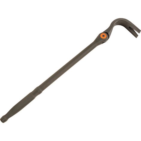Bahco Multi-Position Crowbar with V-Claw Head – 360mm Heavy-Duty Pry Bar for Demolition and Construction Tasks