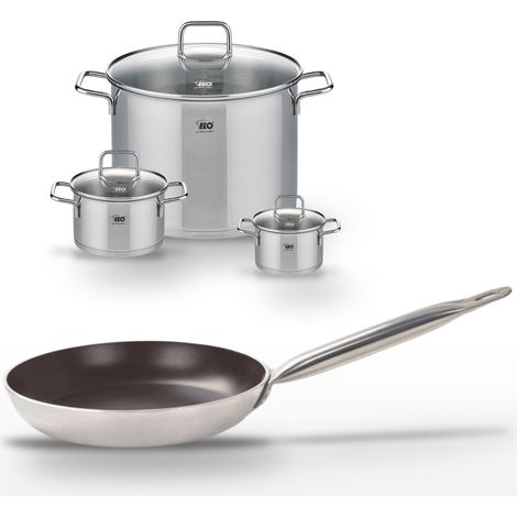 Lot Poêle 32 cm Elo Bistro Line et 3 Faitouts Elo Citrin (1/4)