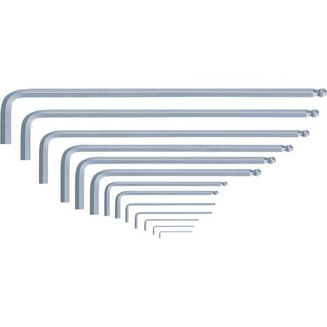 KS Tools - Jeu de 13 clés mâles longues 6 pans à tête sphérique - en trousse - 151.2149