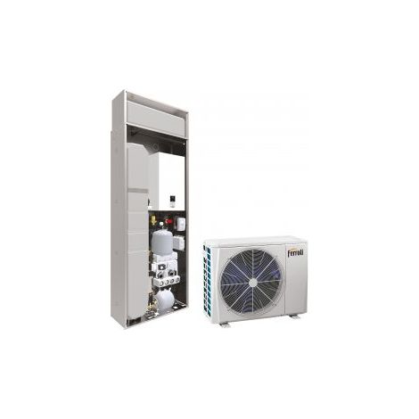 Pompa Di Calore Reversibile Aria-Acqua Inverter per Installazione Splittata Ferroli OMNIA S IN 3.2 10 R-32 con Comando Incluso
