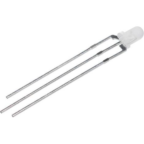 LED Rouge, Jaune-Vert, Traversant, 3 mm, 1,6  2,6 V