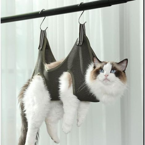 1 Pièce Hamac de Toilettage pour Chiens et Chats de Petite Taille,Confortable et Respirant Harnais Toilettage,pour Aider Les Chiens et Chats à Couper Les Griffes et Le Toilettage du Bain (1/5)