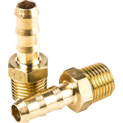 Raccord cannelé Legris BSPT 1/4" mâle Cannelé mâle 7 mm en Laiton, Droit ( Prix pour Boîte de 10 )