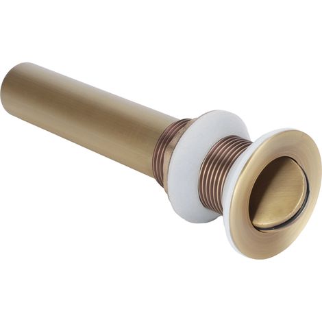 Bouchon de vidange anti-débordement pour lavabo de salle de bain, accessoire de vidange antique (clapet sans trou) (1/5)