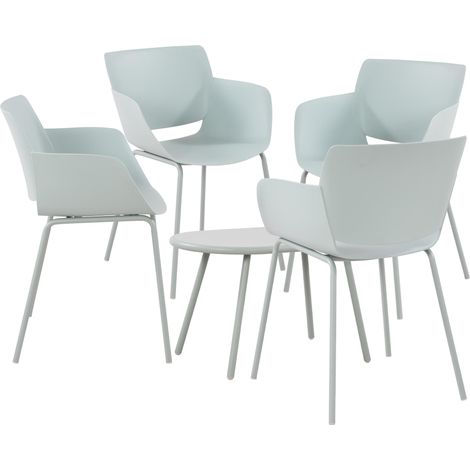 Grupo de asientos Velvena Turquesa 4 sillas (1/5)