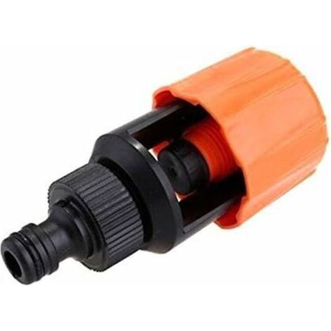 Universal adapter for kitchen/bathroom tap to garden hose – Orange and black – (1/5)
