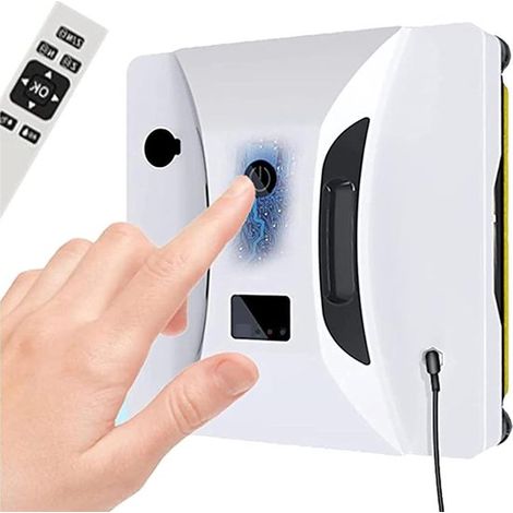 Robot lave-vitres – Nettoyeur de vitres automatique et intelligent avec technologie de pulvérisation, puissance d'aspiration de 2200 Pa, détection des bords par IA et télécommande (1/5)