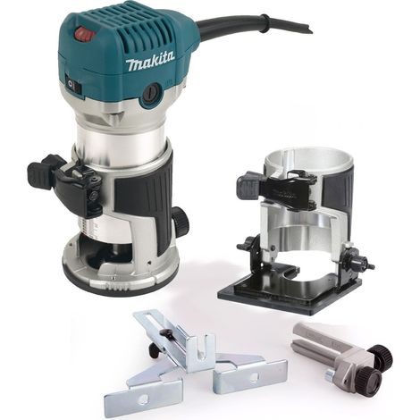 Makita RT0700CX4 240V 1/4"" Router Laminate Trimmer with Guide and Bevel Base (1/5)