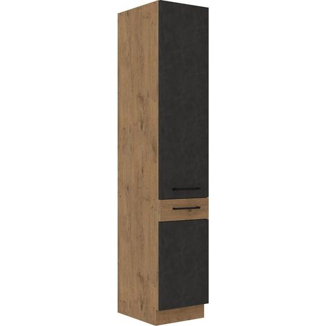 Vigo Hochschrank 40 cm Eiche Lancelot Matera Grau Küchenzeile Küchenblock Küche (1/4)