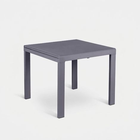 Mesa extensible de vidrio templado 90/163,5x90 Bryant - Gris (1/2)
