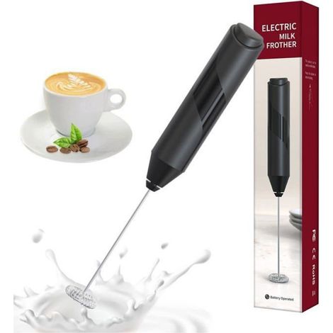 Mousseur À Lait - Électrique Sans Fil - Pour Café Latte Cappuccino Matcha Chocolat Chaud - Alimenté Par 2 Piles AA - 1 Pièce