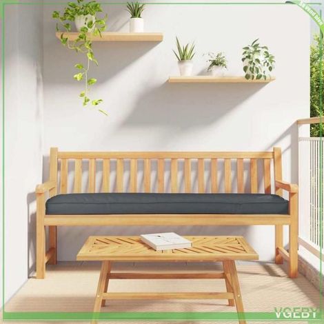 42001678 Coussin de palette Anthracite 200 x 40 x 8 cm Tissu Oxford (1/5)