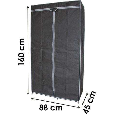 Penderie de 5 étagères - Noir - L 88 x l 45 x H 160 cm. - Livraison gratuite (1/5)
