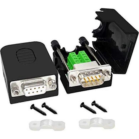 Connecteur DB9 sans soudure RS232 D-SUB série vers terminal à 9 broches-- (1/5)