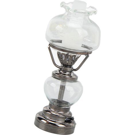 Lampe chandelier pour maison de poupée, échelle 1:12, fonctionne à piles, style vintage, décorative, miniature, noire. (1/5)