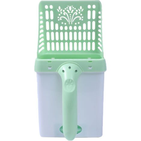 BUNTHAUS Ramasseur d'animaux amovible avec poubelle, ensemble de pelles à merde, pelle à sable tout-en-un en plastique pour chat(vert) (1/5)