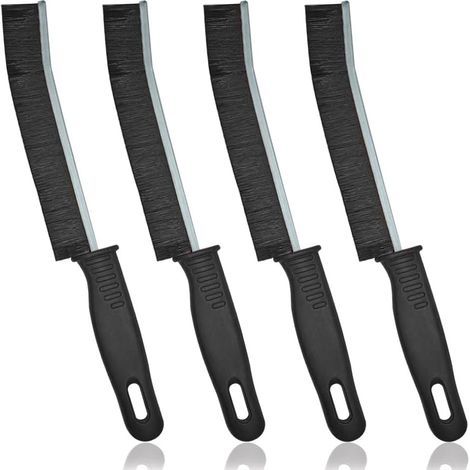 Brosse Nettoyage, Brosse De Nettoyage des Interstices, Brosse Joint Carrelage, Ustensiles de Ménage Multifonctionnelle, Outil de Nettoyage pour la Cuisine, Les Toilettes, Fenêtre (4, Noir) (1/5)